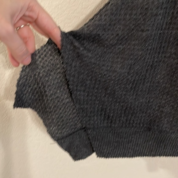 Altar’d State Women’s Waffle Knit T-Shirt Medium Grey Oversized Lagenlook Cotton - Picture 8 of 12